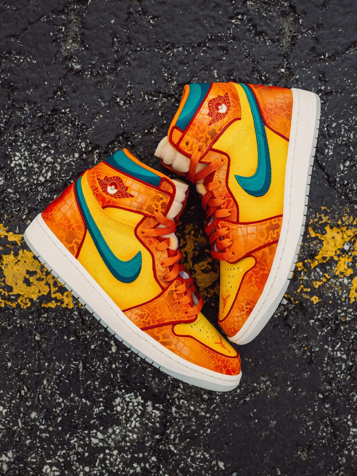 Charizard Jordan 1s — custom Air Jordan 1 High