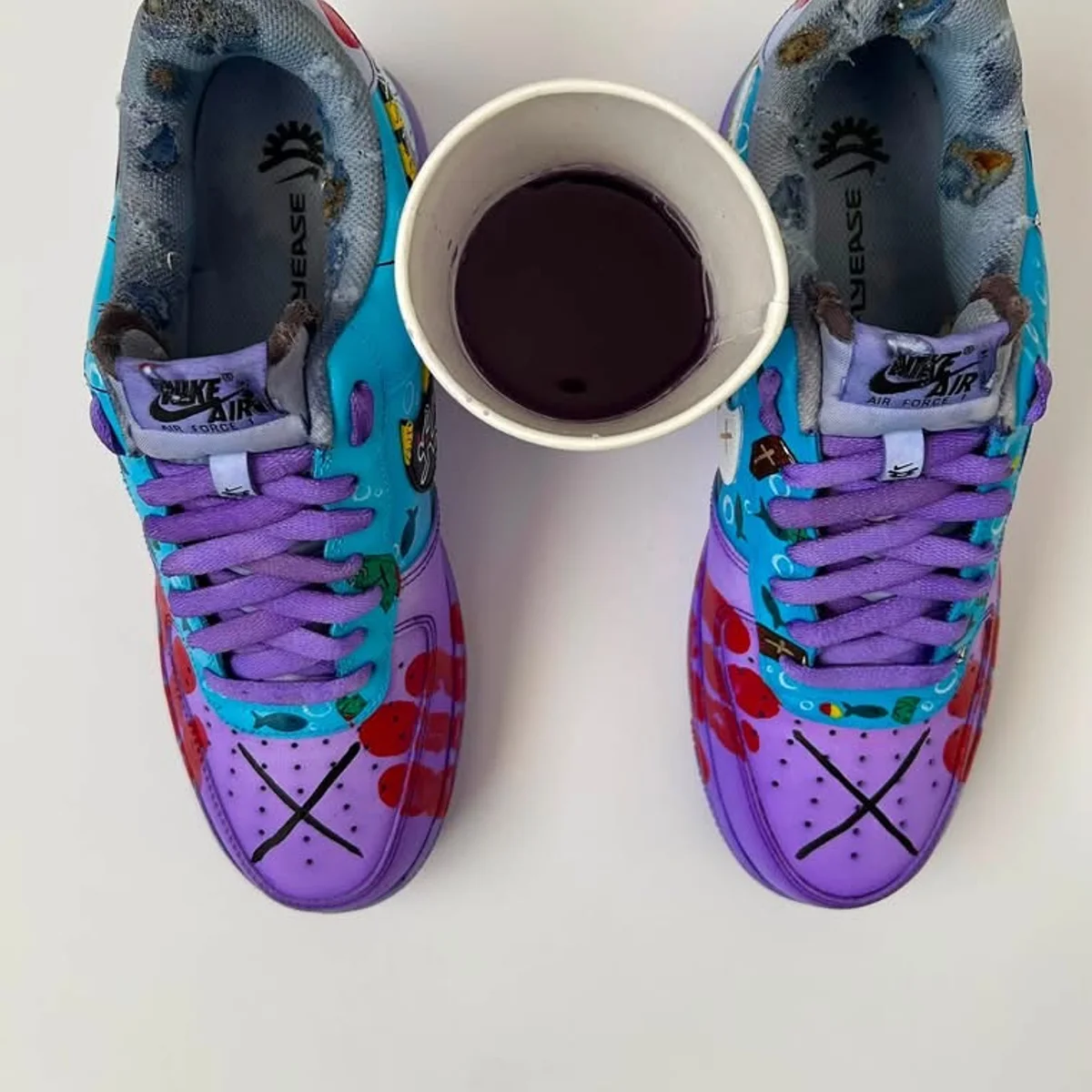 Treacherous Waters — custom Nike Air Force 1 by Justin Dekota — angle 2
