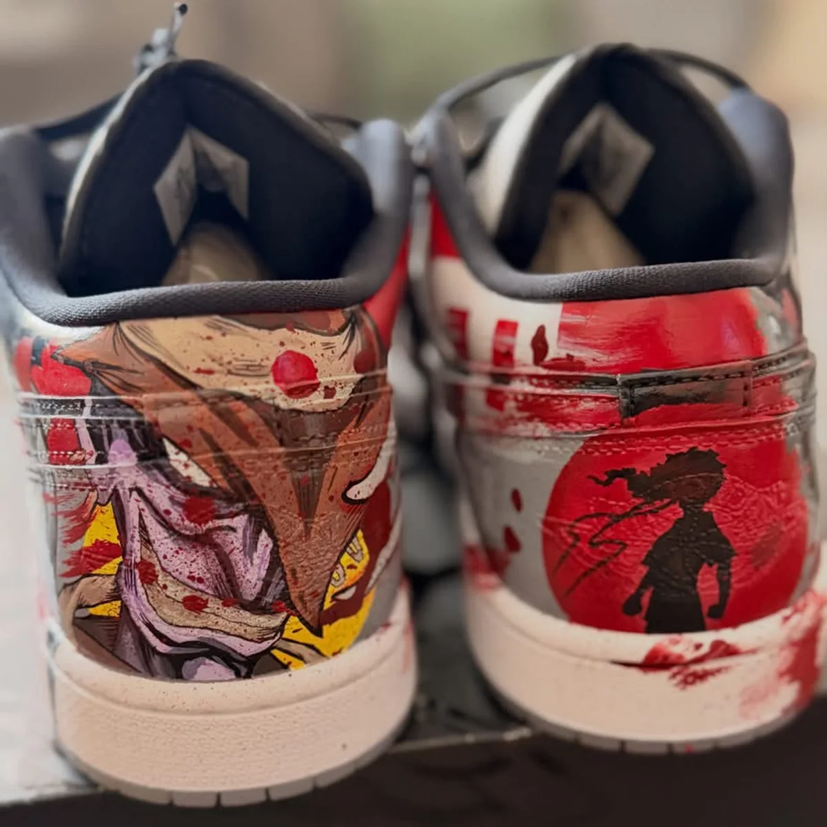Afro Samurai Resurrection 1s — custom Air Jordan 1 Low by Paint The Sky Red — angle 3